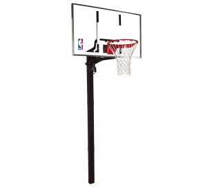Баскетбольная стационарная стойка, акрил Spalding 54 " Gold In-Ground