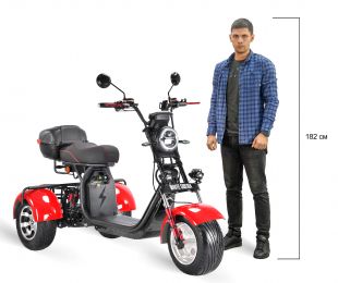 Электротрицикл WHITE SIBERIA PRO TRIKE 3000W Red