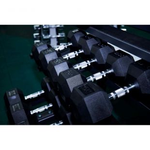 Гантель гексагональная обрезиненная PROFI-FIT 60 кг