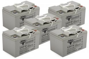 Комплект тяговых аккумуляторов RuTrike 6-EVF-60 (60V60A/H C3)